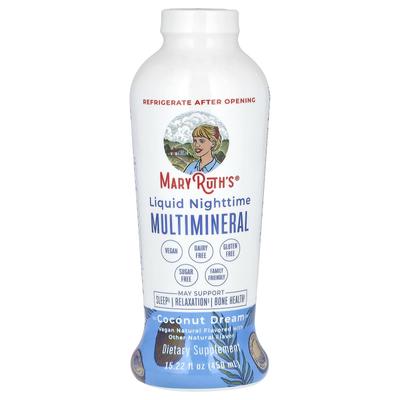 Liquid Nighttime Multimineral, Coconut Dream, 15.22 Fl Oz (450 Ml)