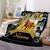 Home Customize Your Name Horse Collage Blanket Comfortable Soft Lightweight Allseason Multipurpose Blanket For Picnics Sofas Offices Beds Living Rooms