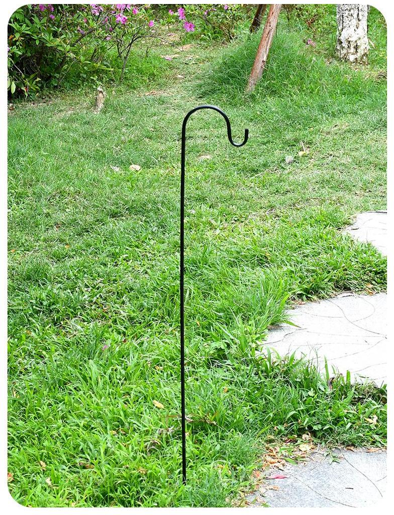 Iron Sheep Hook Garden Lamp Stand for Outdoor Decor