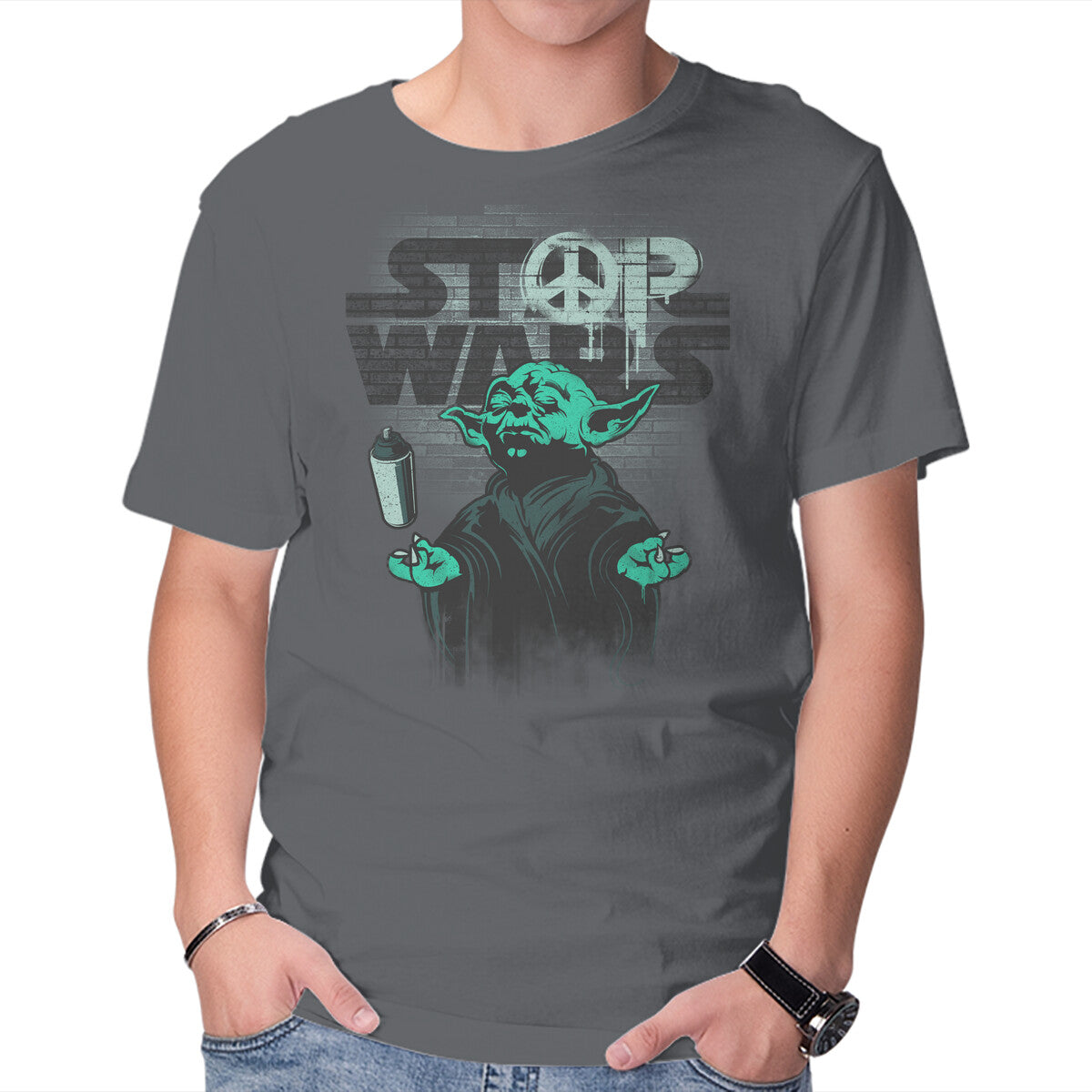 Unisex Crew Neck T-Shirt Peace Not War Graphic Short Sleeve Casual Tee L