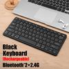 2.4G Wireless Keyboard Mouse Set 2 Modes Bluetooth 5.0 Keyboard Mouse Combo Ultra-thin Bluetooth Keyboard PC Accessories