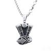 Collana ciondolo motocicletta punk retrò motore V-twin acciaio inossidabile