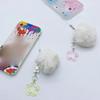 Soft Hair Ball Phone Chain Ornament Pretty Star Keyring for Mobile and Purse