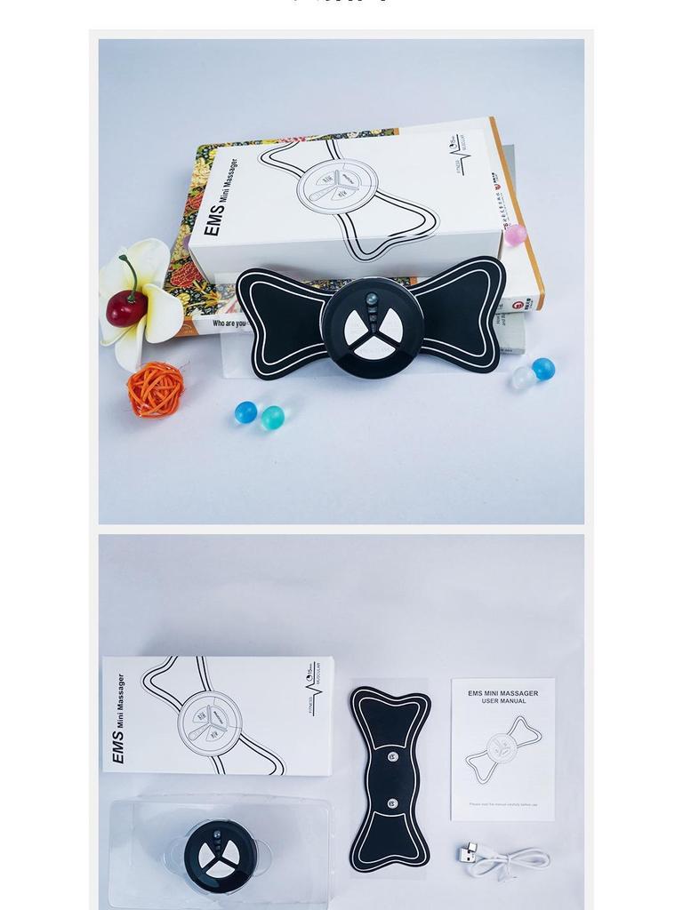 Smart Mini Remote-Controlled EMS Neck and Shoulder Pulse Massager - Battery Operated