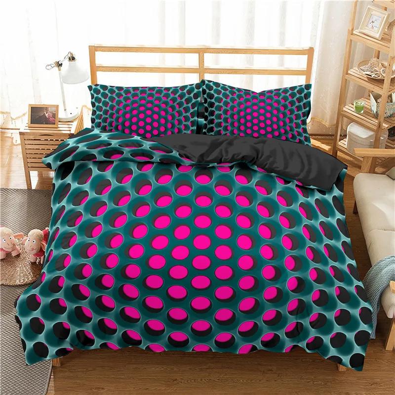 Geometric Duvet Cover Abstract Stereoscopic Dense Hole Pattern Comforter Cover Modern Geometry Twin Full Queen King Bedding Set