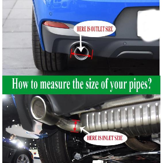 RE Matte Black Stainless Steel Car Accessories Muffler Tip Exhaust System Pipe Universal Nozzle f10 Golf