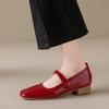 2025 Spring Patent Leather Women Mary Jane Shoes Fashion Soft Sole Shoes Elegant Wedding Party Shoes