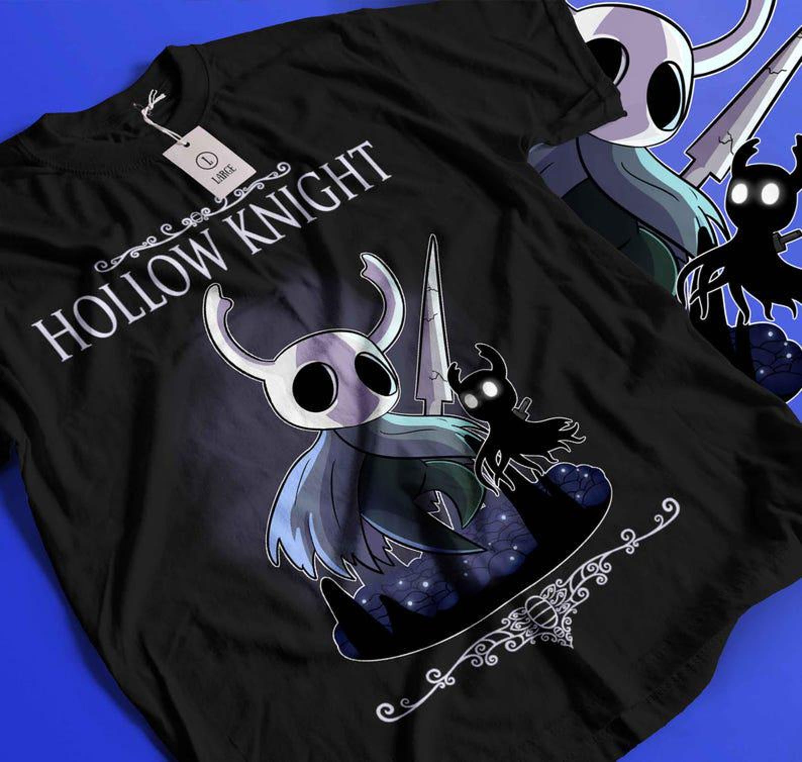Unisex Hollow Knight Gaming T-Shirt, Indie Shirt, gift for gamer L