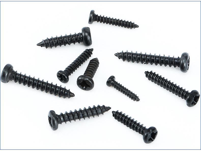 Black Carbon Steel PA Cross Round Head Self-Tapping Screw Set