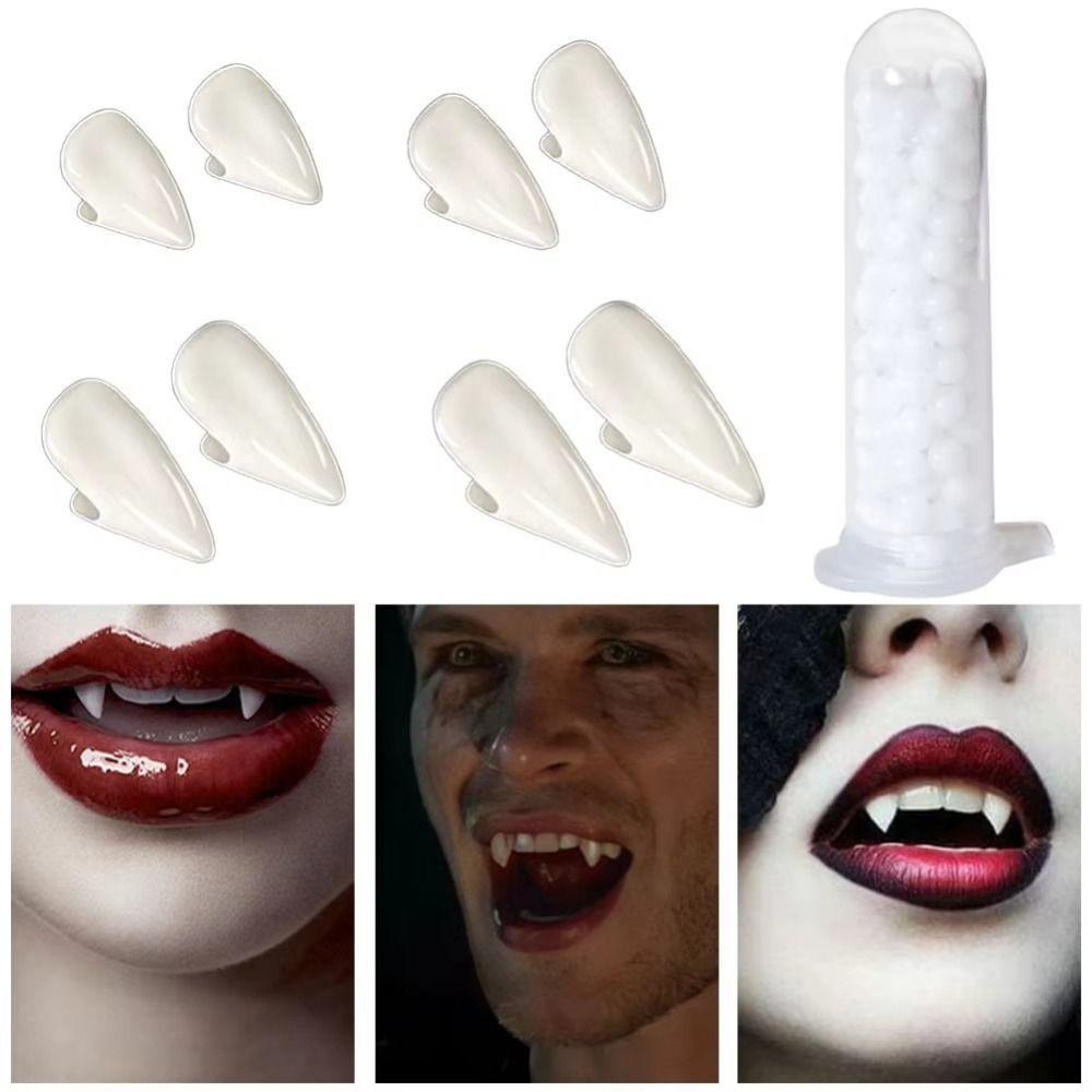 1/4Pair Resin Halloween Fangs Realistic Teeth Cosplay Fake Teeth Cosplay Fangs False Teeth Party
