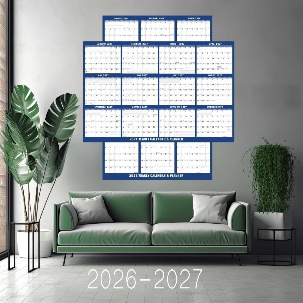 32x48 In Large Wall Calendar Wall Mount Laminated Calendar New Dry Erase Calendar  Office Use