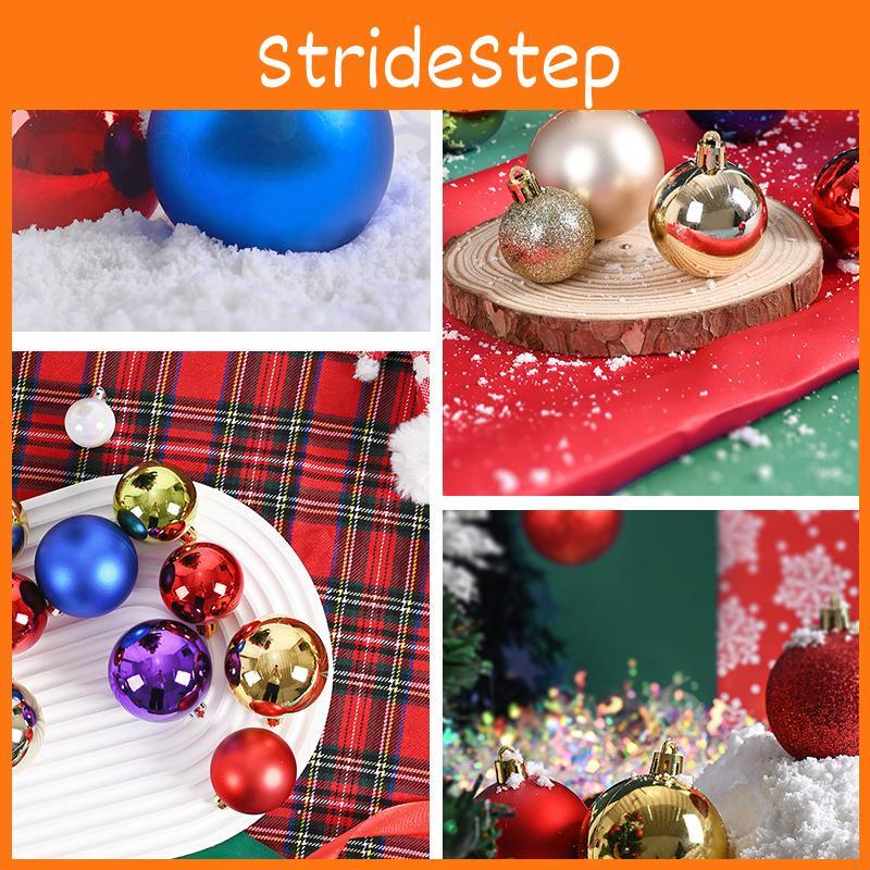 30mm Pack 24 Christmas Matte And Glitter Decor Ball Festival Props Atmosphere