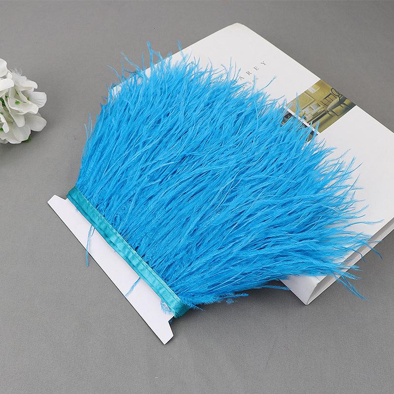 Ostrich Feather Lace Cloth Bandwidth 10-15Cm Stage Performance Clothing Decoration Accessories Lace Feather Ribbon