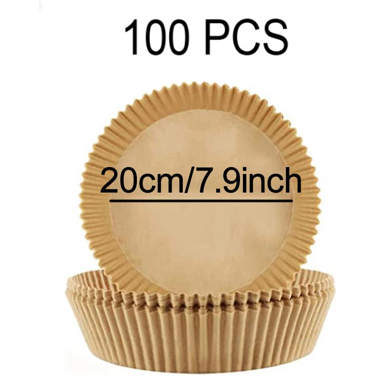 50-300Pcs 23CM Air Fryer Disposable Baking Paper Oven Paper Square 5’5 L Air Frying Paper Air Fryer Paper 23x23 Air Fryer Paper