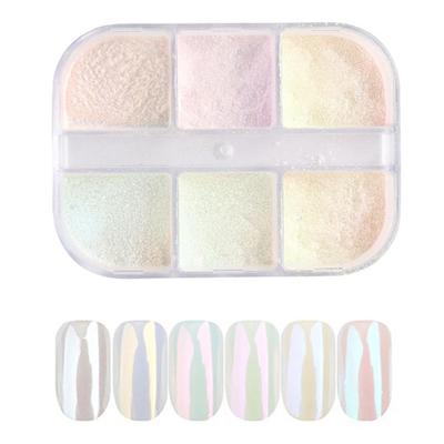 GOODCHI Aurora Puder, Spiegelpuder, 6 Farben, Neonpuder, Aurora Muschelpuder, Aurora Nägel, Spiegelnägel, DIY, Resin Nagelkunst (04)