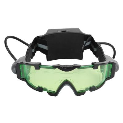 Lunettes de Vision Nocturne avec Lumière Réglable Coupe-vent Anti-poussière Lunettes LED pour l'Équitation le Ski