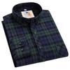Men's Oversized Flannel Plaid Shirt - Pure Cotton, Long-Sleeved, Casual Fashion for Autumn & Winter