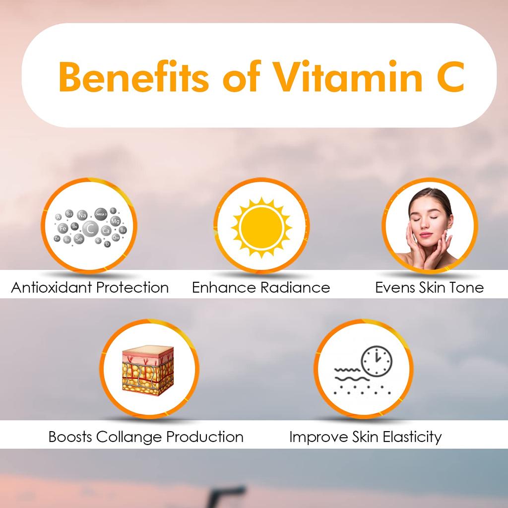 OS Vitamin C Face Wash, Enriched with Glutathione for Brightening, Depigmentation, Deep Cleansing, Evens Out Skin Tone, Improves Complexion, No Pa