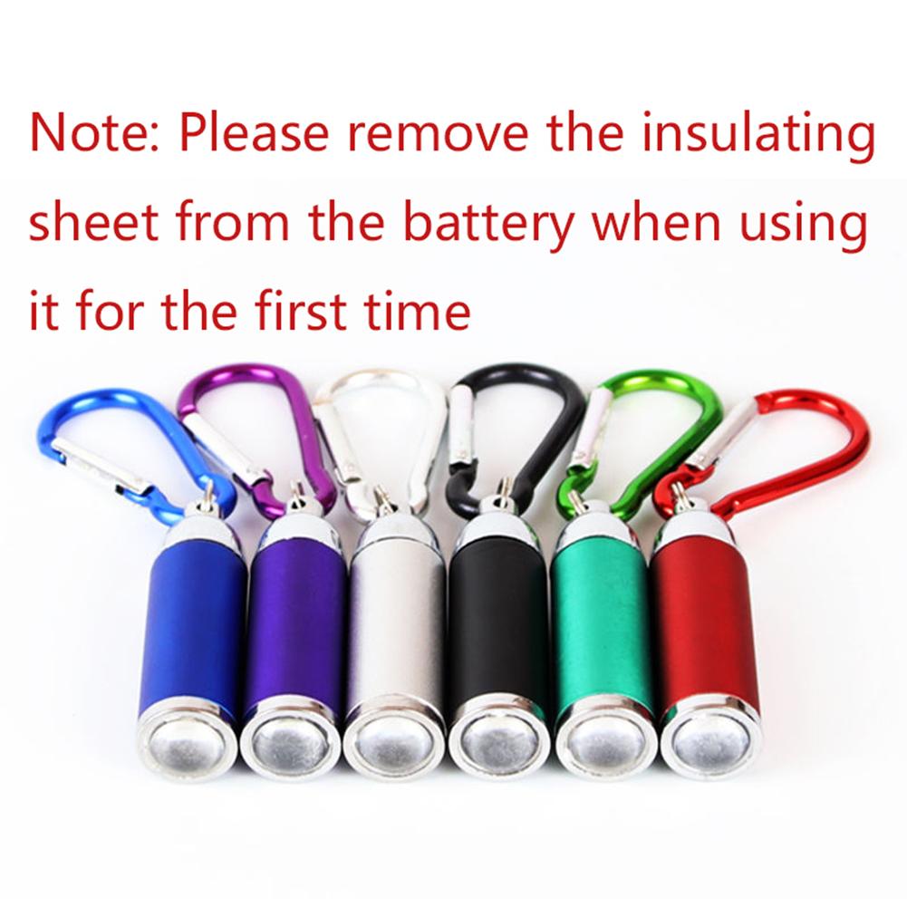 Led Zoom Mini Flashlight Telescopic Strong Light Torch With Keychain Pendant Creative Mountaineering Buckle Gift