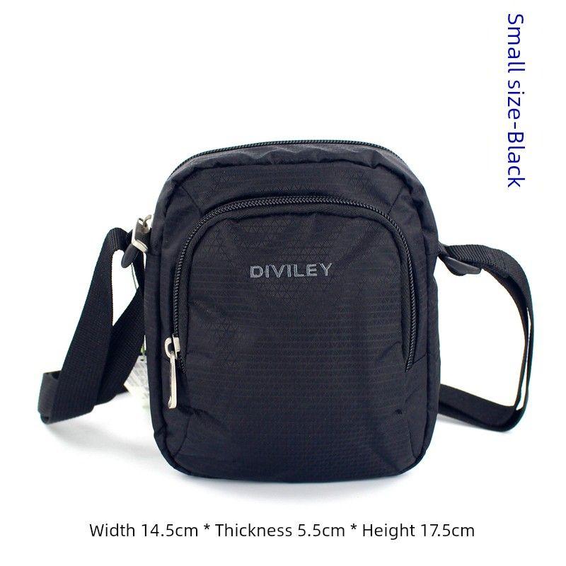 

Leopard Mini Casual Sports Nylon Shoulder Messenger Bag Small size-Black