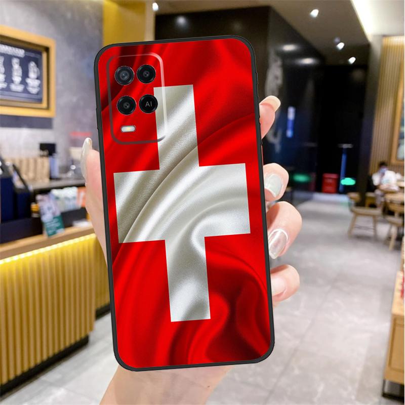 Switzerland Swiss Flag Case For Oppo A5 Pro A15 A17 A57 A77 A60 A80 A40 A18 A38 A58 A78 A98 A96 A76 A16 A94 A74 A54