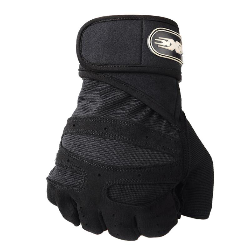 Fitness Gloves Men and Women's Gym Palm Protection Equipment Weightlifting Exercise Lengthened Wristband Anti Slip Training Gloves