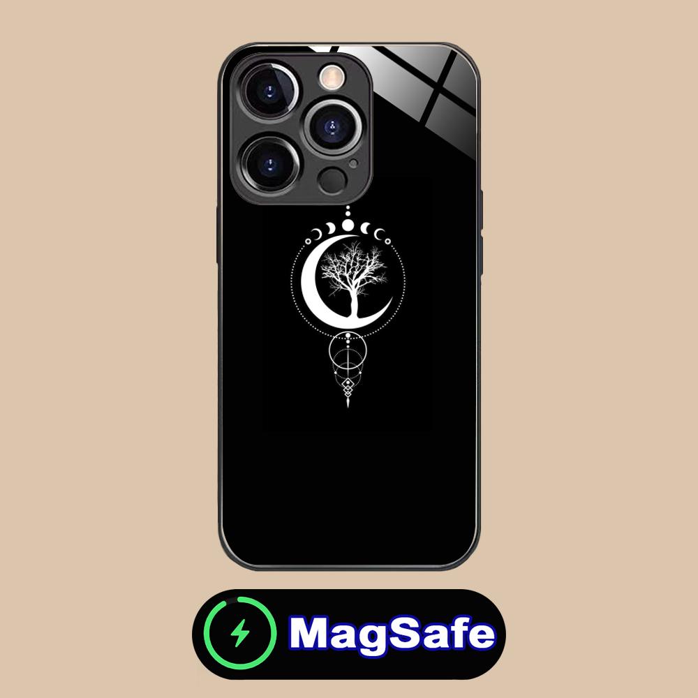 Sun Moon Mobile Cell Phone Case for iPhone 17 16 15 14 13 12 11 Air Pro Max Plus Mini MagSafe Glass Colorful Cover Cover Luxury