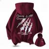 Unisex American Sakura Graffiti Fleece Hoodie for Spring/Autumn, Heavyweight Casual Wear for Teens, Students, Couples