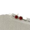 Simple And Compact Ankara Red Zircon Pearl Stud Earrings Women'S French Retro Elegant Fashion Versatile Earrings