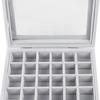 Jewelry Display Tray Classic 24 Grids Velvet Ear Stud Earrings Ring Display Tray Storage Container Organizer Jewelry Display