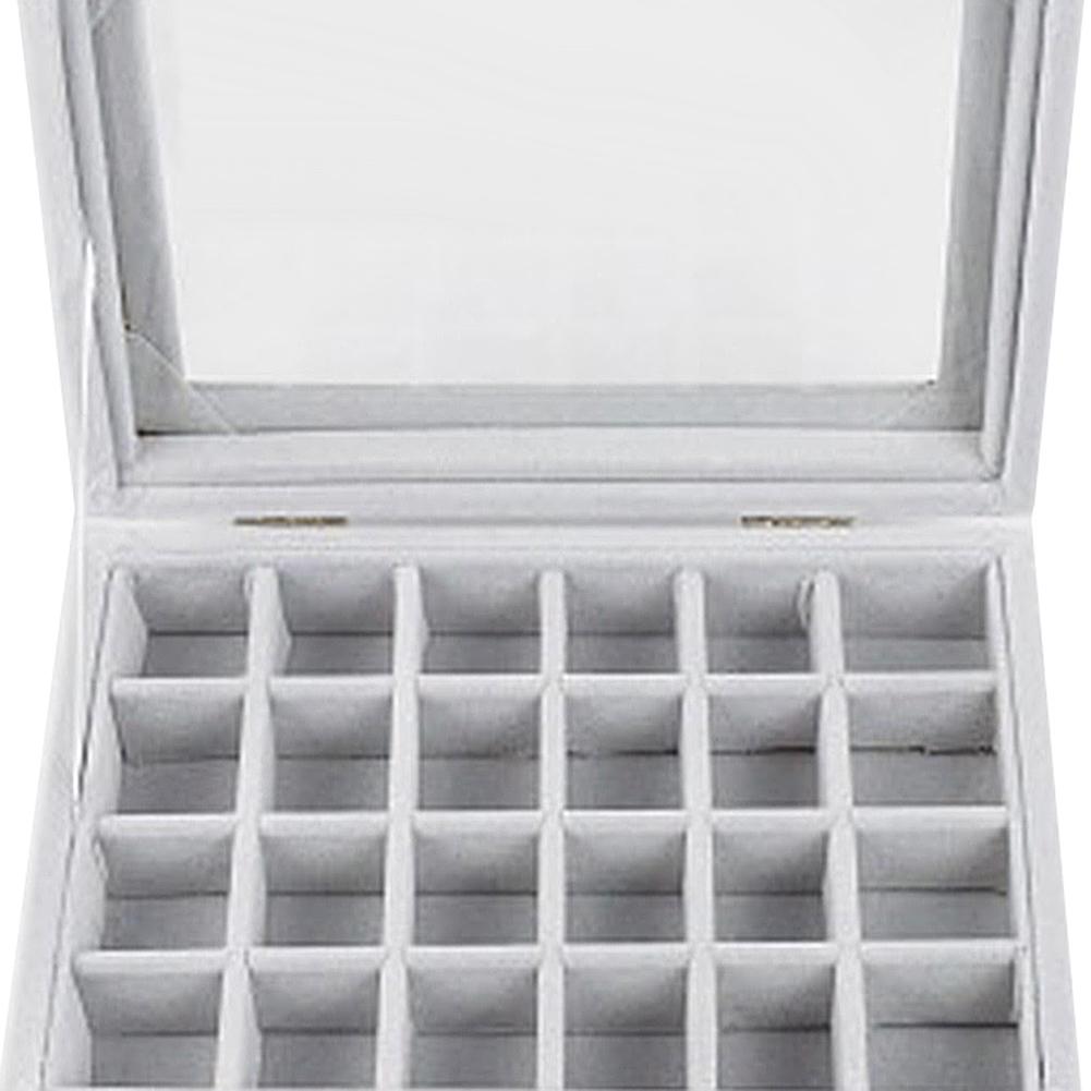 Jewelry Display Tray Classic 24 Grids Velvet Ear Stud Earrings Ring Display Tray Storage Container Organizer Jewelry Display