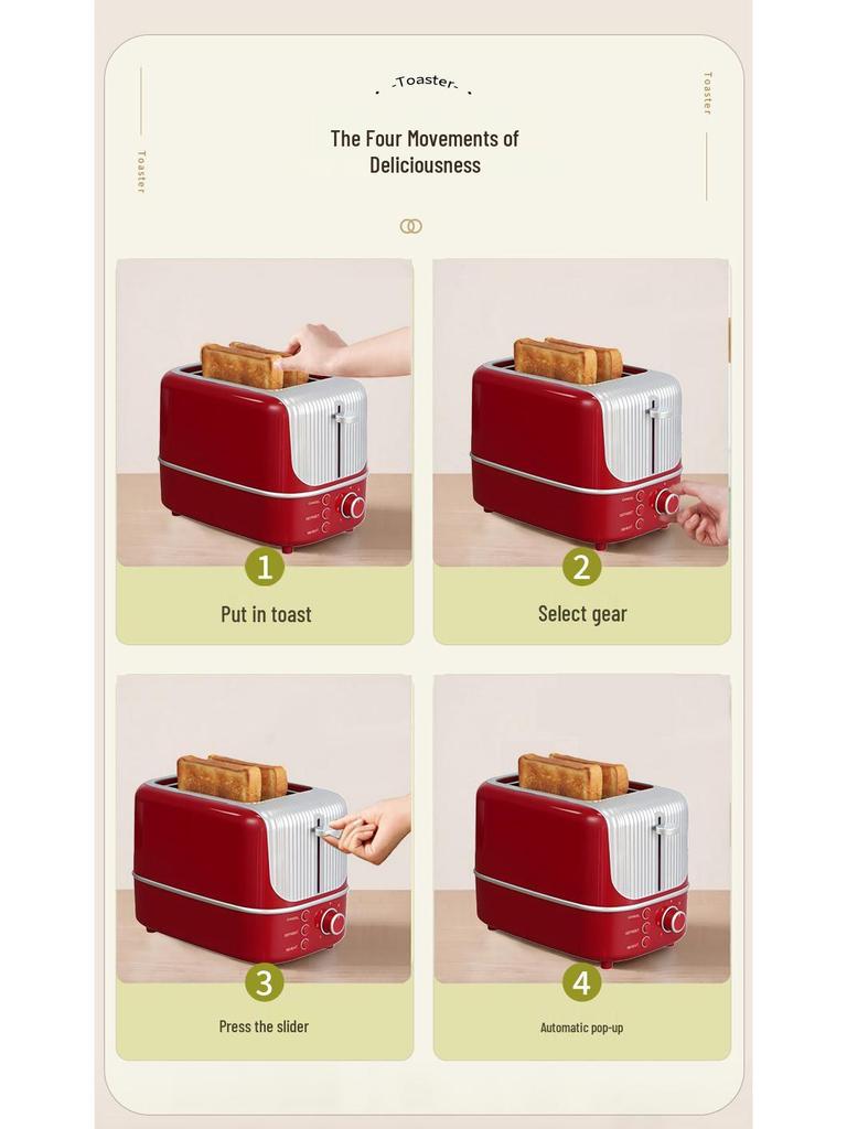 Automatic Toaster and Sandwich Maker for Easy Breakfasts