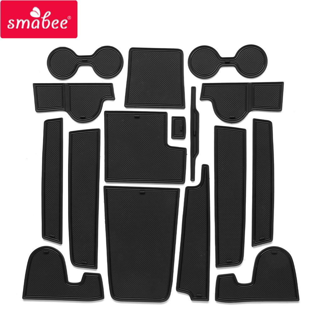 Smabee Torschlitzmatte für 2024 2024 BMW X1 IX1 Auto Rutschfestes Türrillenpolster 2024 X2 IX2 Getränkehalter Innenzubehör 16 Teile/Satz