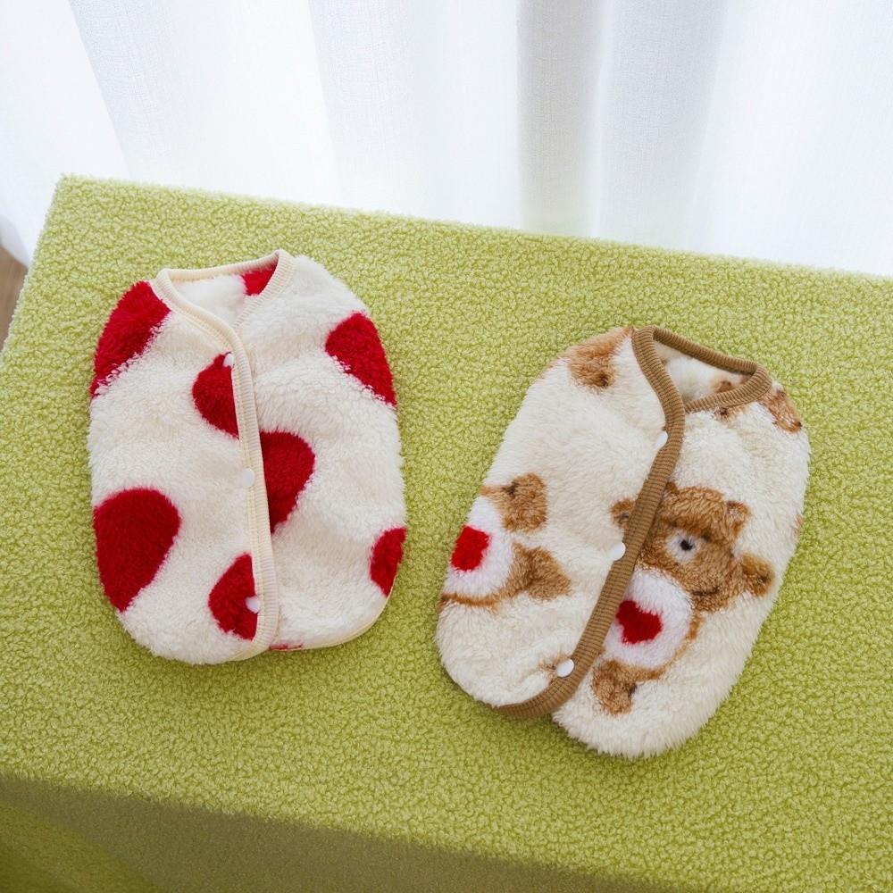 Thick Warm Pet Fleece Sweater Fleece Material Thick Pet Sweater Cute Dog Warm Clothes  Daily Wear