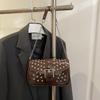 Yogodlns New Trend Fashion Spice Girl Rivet Personality Advanced Design Locomotive Shoulder Bag Punk Style Underarm Hobo Bag
