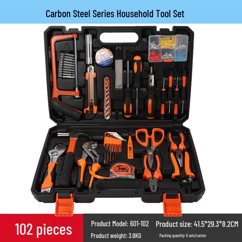 Carbon Steel Hand Tool Kit for Home, Vehicle, and Auto Repair