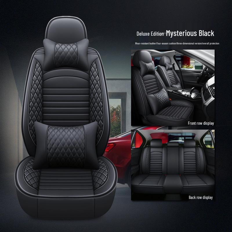 Universelles Diamantleder Autositzkissen: Atmungsaktiv, Vollständige Abdeckung für alle Jahreszeiten