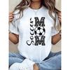 Plus Size - Plus Size - Plus Size Women'S T-Shirt with a MOM SOCCER Graphic Print, Featuring Short Sleeves And a Crew Neck