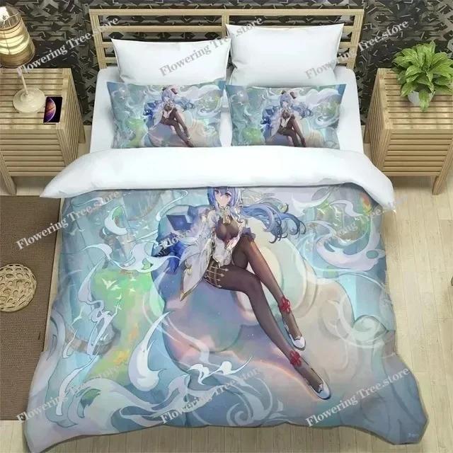 3D Anime Genshin Impact Sängkläder Påslakan Sängset Täcke Örngott Täcke king Queen Size Pojkar Vuxen Sängkläder