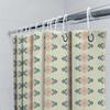Trendy Geometric Bath Shower Curtain Waterproof Fabric Print Design For Bathroom Decor Pink Blue White Colorway Included (180 X