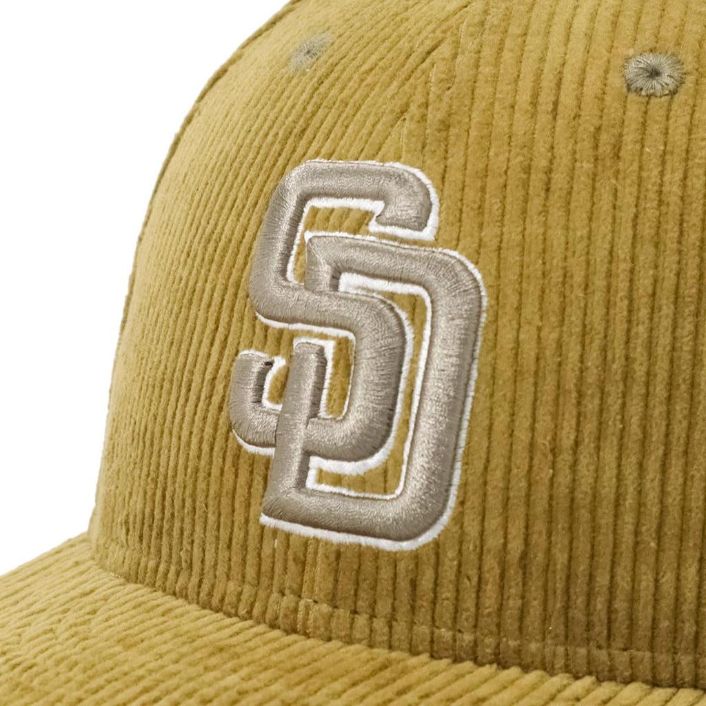 New Era LP 59FIFTY Cap MLB San Diego Padres Corduroy Side Patch ONSPOTZ Exclusive, Low Profile, 7 1/8 (SD Khaki Beige)