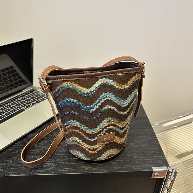 Mode Schulter Umhängetasche Damen 2025 Frühling neu vielseitig ins lässige Bucket Bag