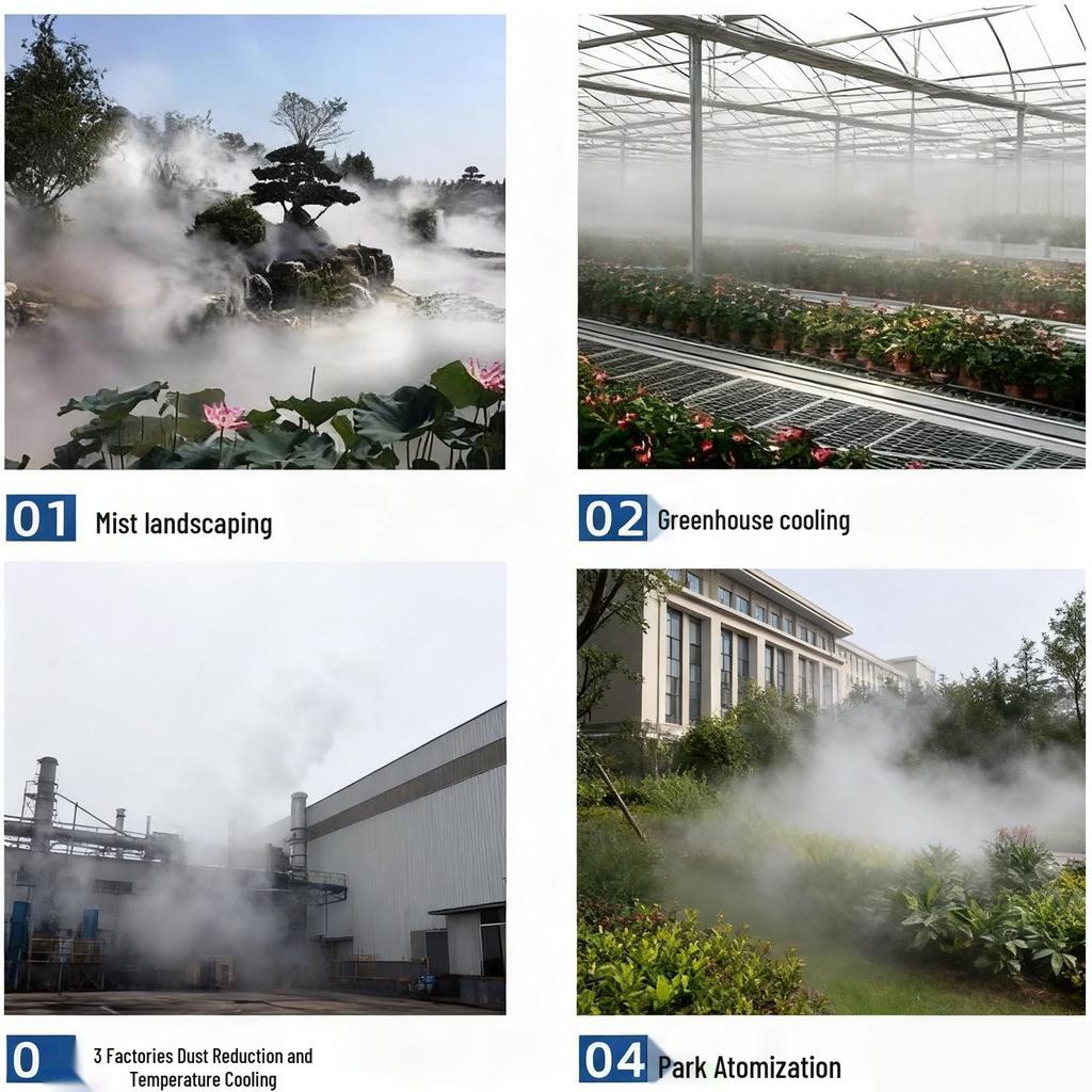 Ugello a Nebbia Fredda ad Alta Pressione Ruby Striker in Acciaio Inossidabile per Raffrescamento del Paesaggio e Rimozione della Polvere