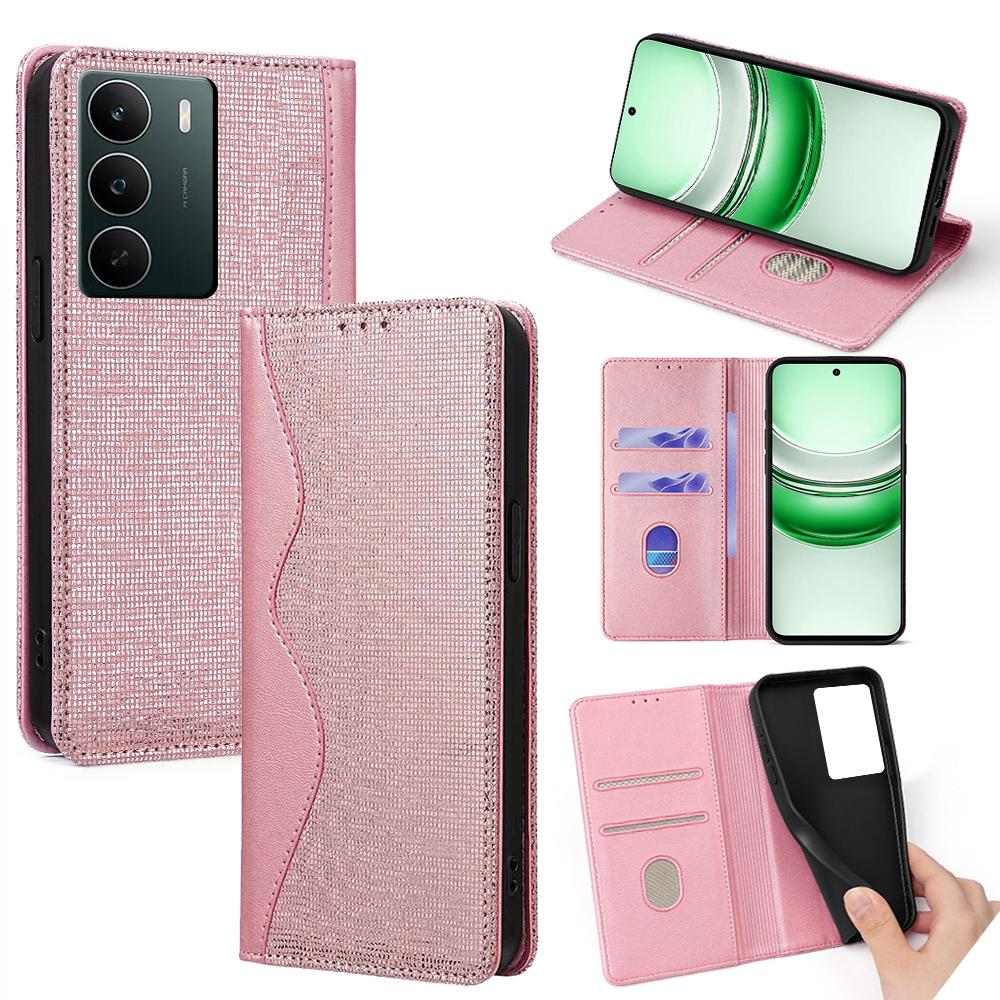 For Realme C71 4G Case Wave Shape RFID Blocking PU Leather Wallet Stand Phone Cover