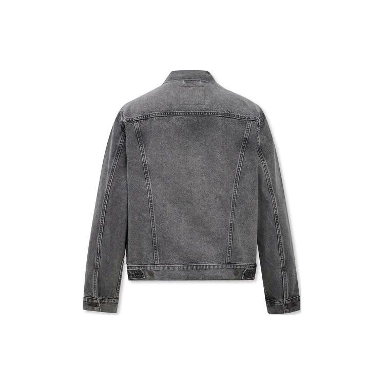 Levis Solid Color Button-Down Denim Jacket Men jackets Gray 72334-0396