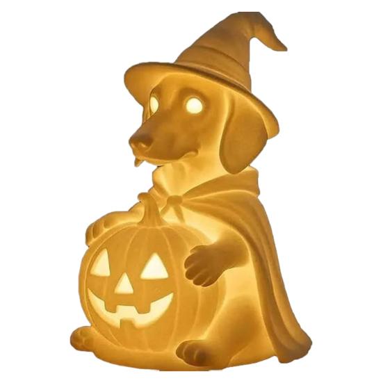 Dog Ghost Lamp Halloween Dachshund Ghost Night Light Desktop LED Puppy Decoration Mantel Bedside Ghost Light Gift for Dog Lovers