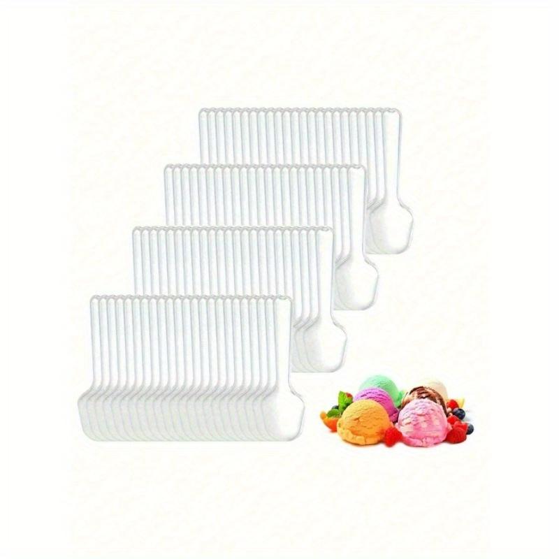 100 ks Průhledná dezertní lžička, Lžička na dort, Lžička na pudink, Lžička na zmrzlinu, Vhodná pro domácnost, Party potřeby, Sada příborů, Kuchyně