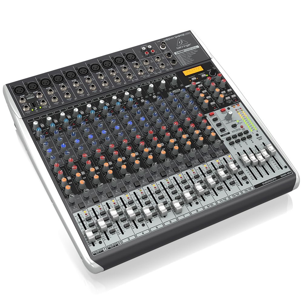 Behringer Analog Mixer 24 Channel 4 Bus 1 Knob CompEffectUSB Audio Interface XENYX QX2442USB