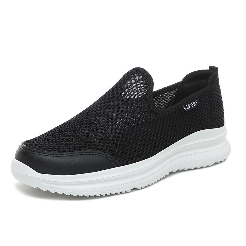 Breathable shoes Mesh casual sports shoes Thin single shoes Light one-pedal mesh shoes Men's mesh shoes