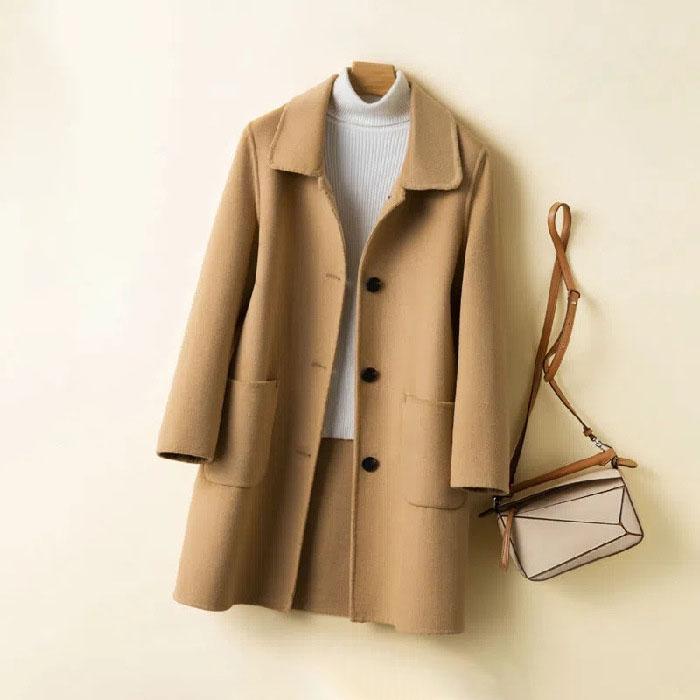 Autumn Women's Fashion Casual Double-faced Woolen Coat